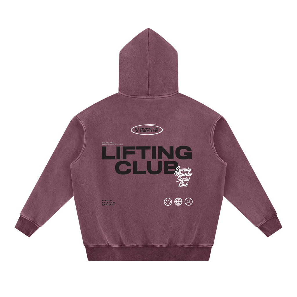 Snow Wash Fleece Oversize Hoodie