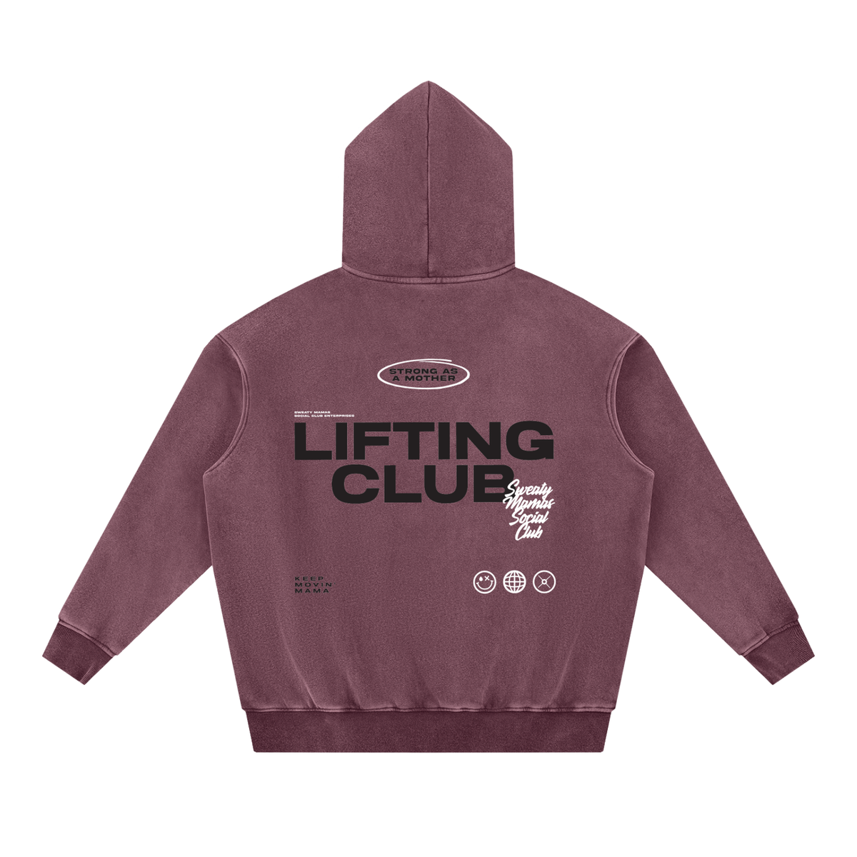 Snow Wash Fleece Oversize Hoodie