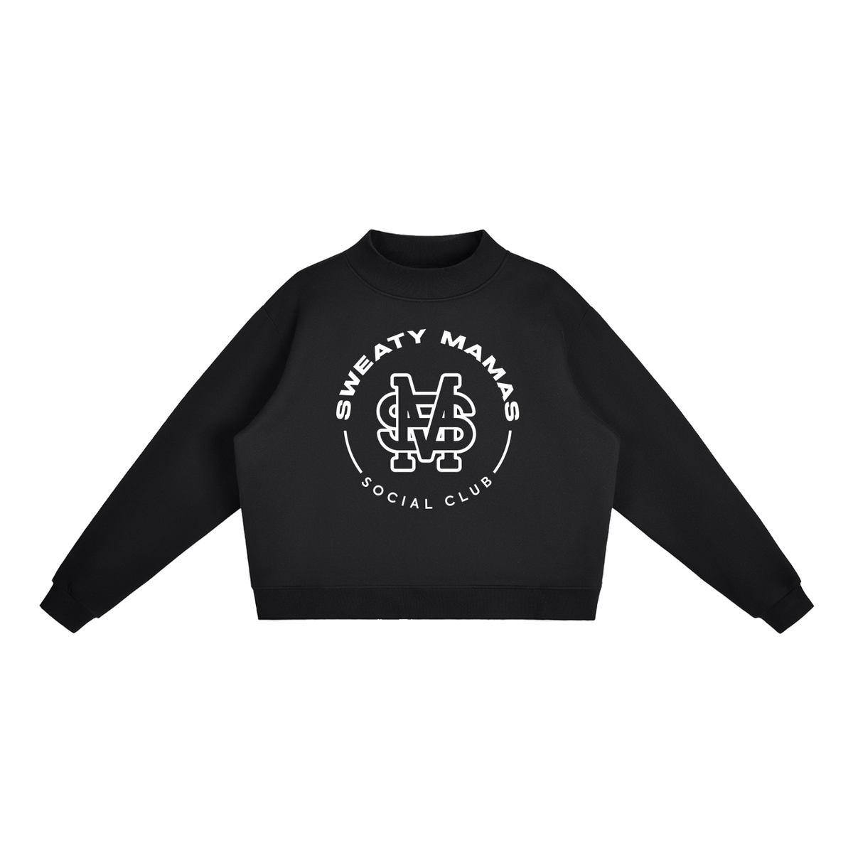 Essential Fleece Mock-Neck Crew Sweatshirt