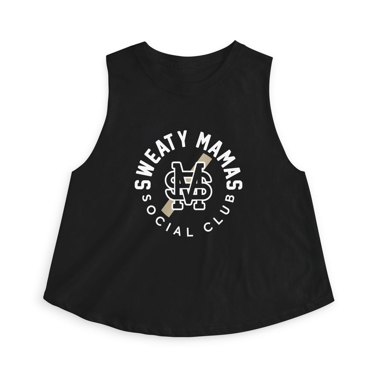 Sweaty Mamas Social Club Crop Top — Women's Workout Tank Top