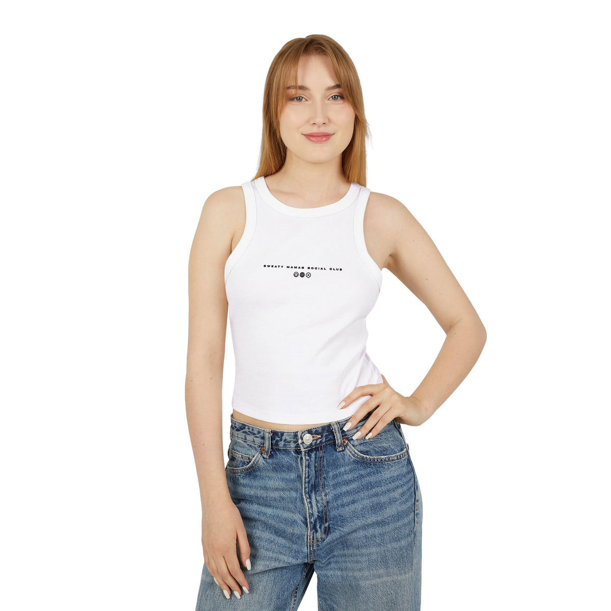 Ribbed Racer Tank — Women's Crop Top