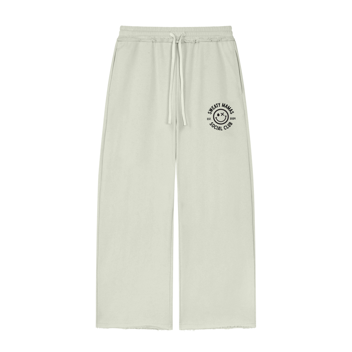 Women’s Wide Leg Raw Edge Sweatpants