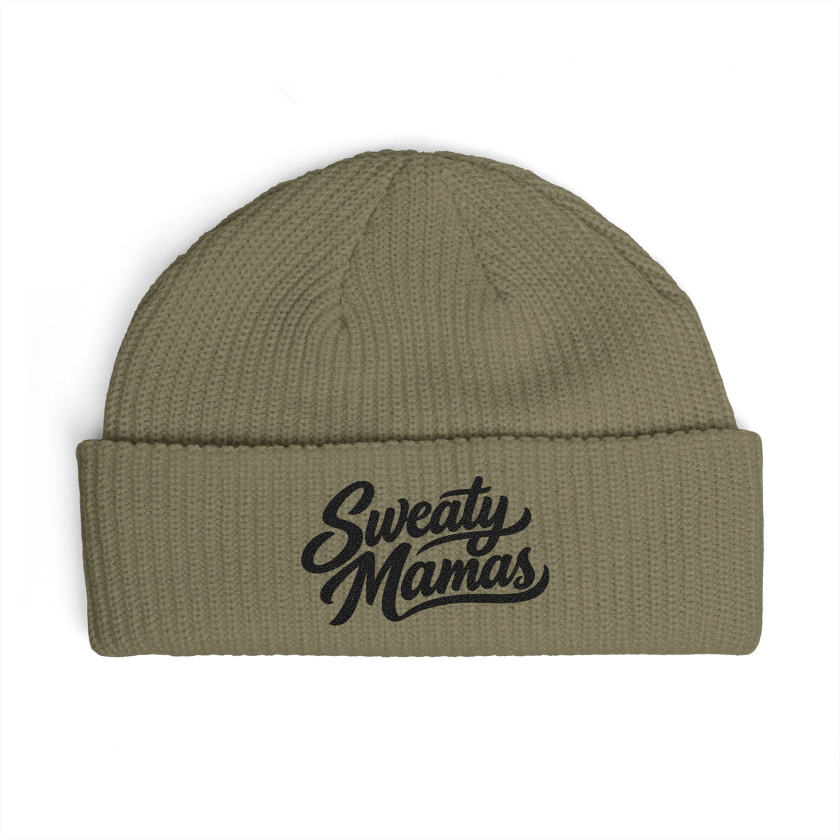 Sweaty Mamas Cuff Beanie — Cozy Knit Hat for Active Moms