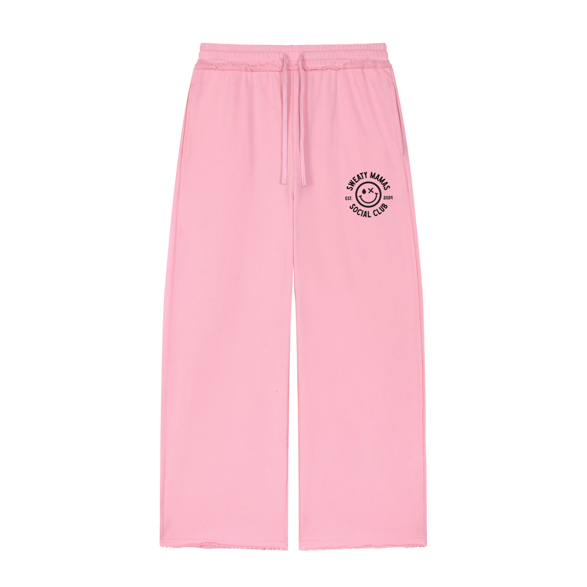 Women’s Wide Leg Raw Edge Sweatpants