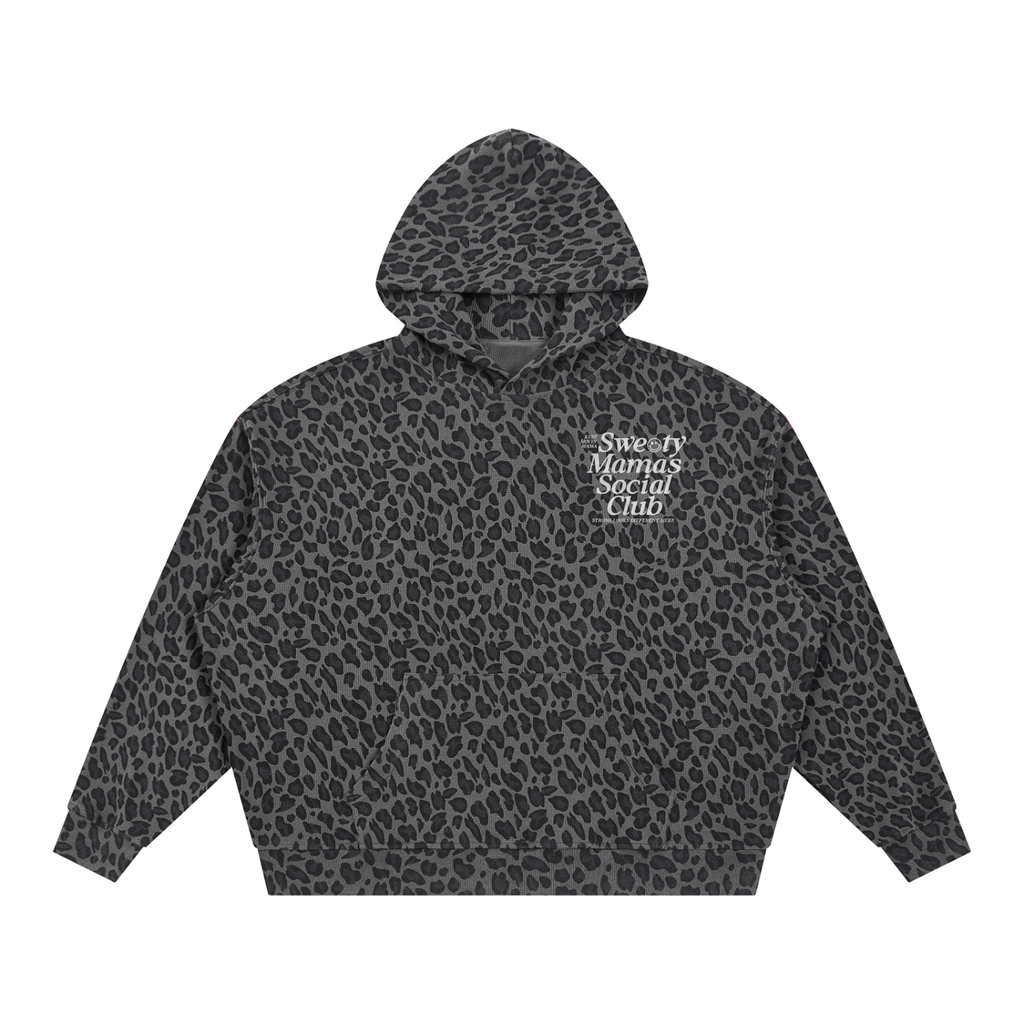 Unisex Boxy Leopard Print Hoodie