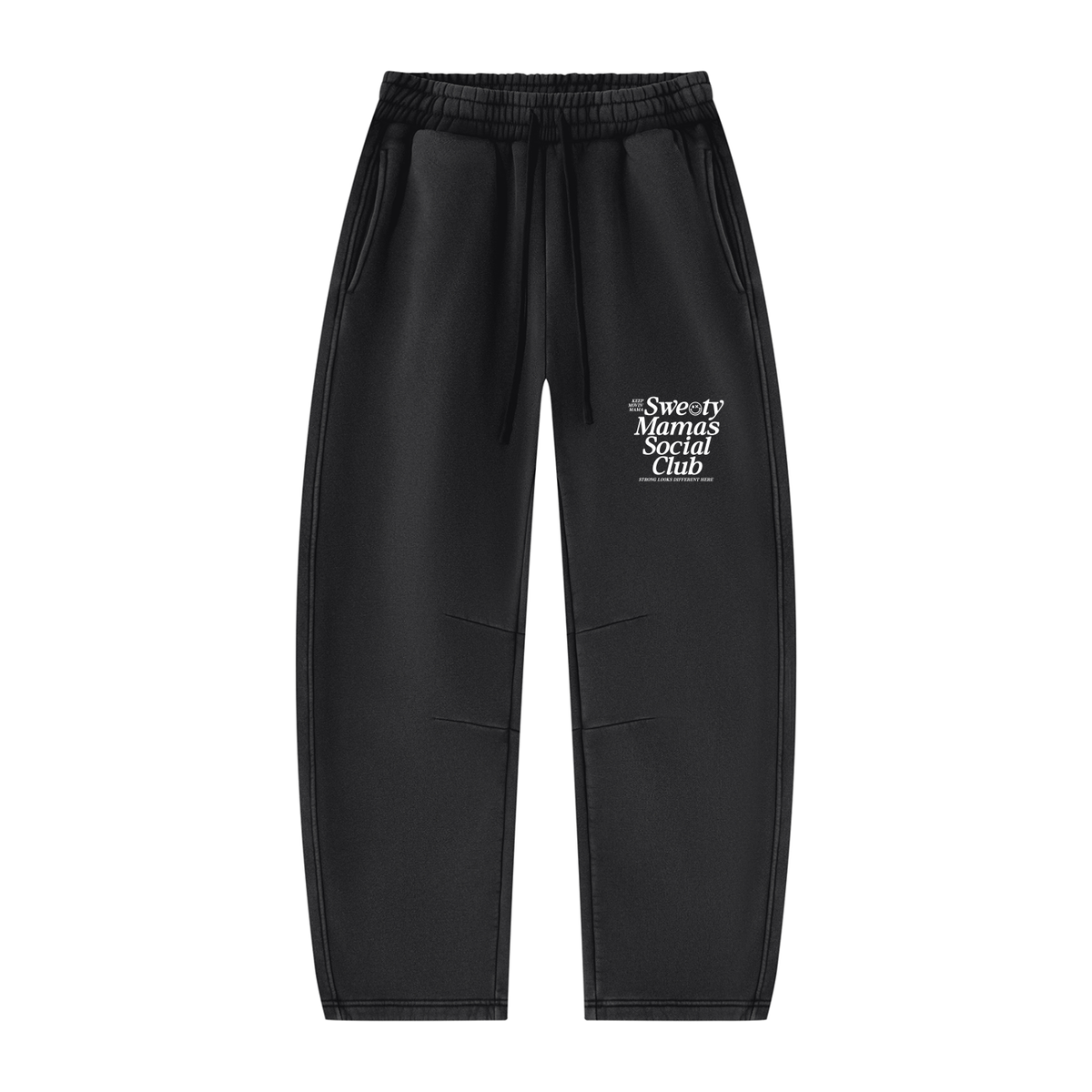 Unisex Vintage Wash Barrel Leg Fleece Sweatpants