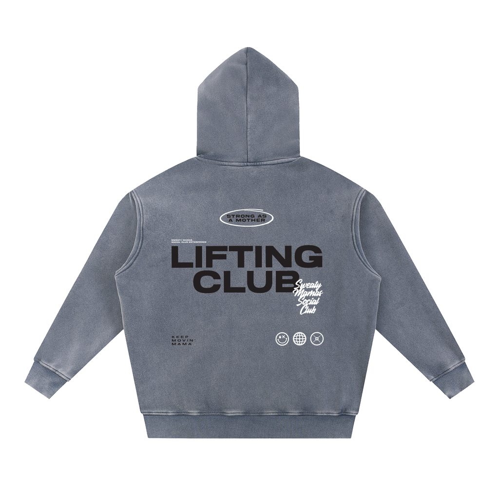 Snow Wash Fleece Oversize Hoodie