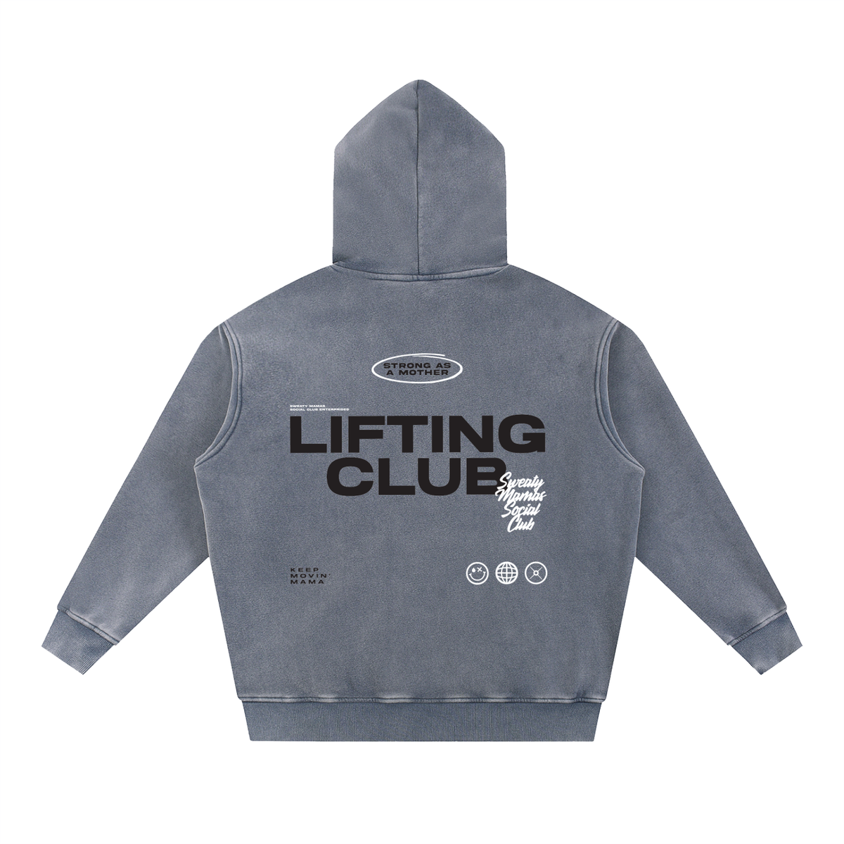 Snow Wash Fleece Oversize Hoodie