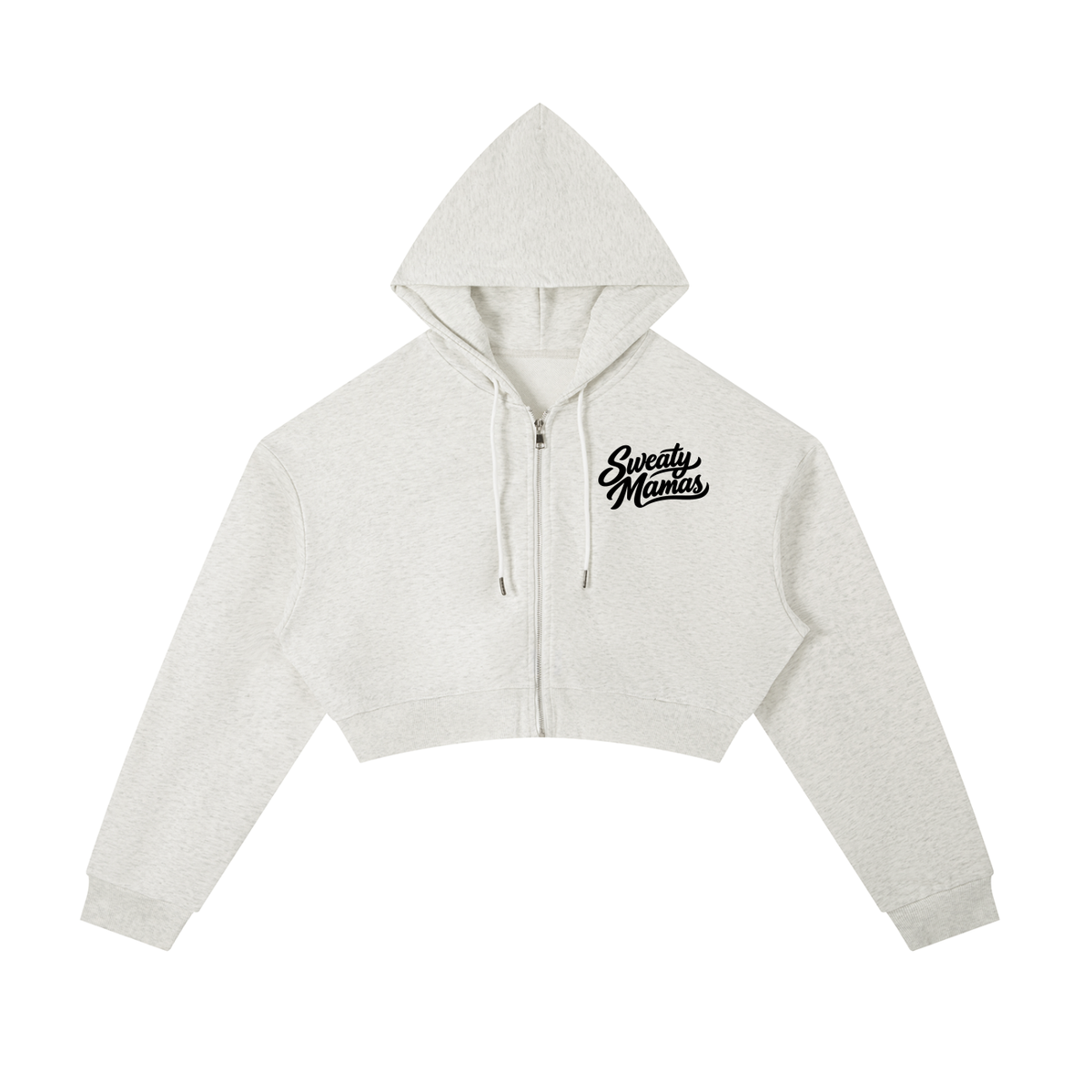 Essential Cropped Zip-Up Hoodie