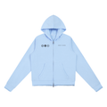 Raw Edge Full Zip Hoodie