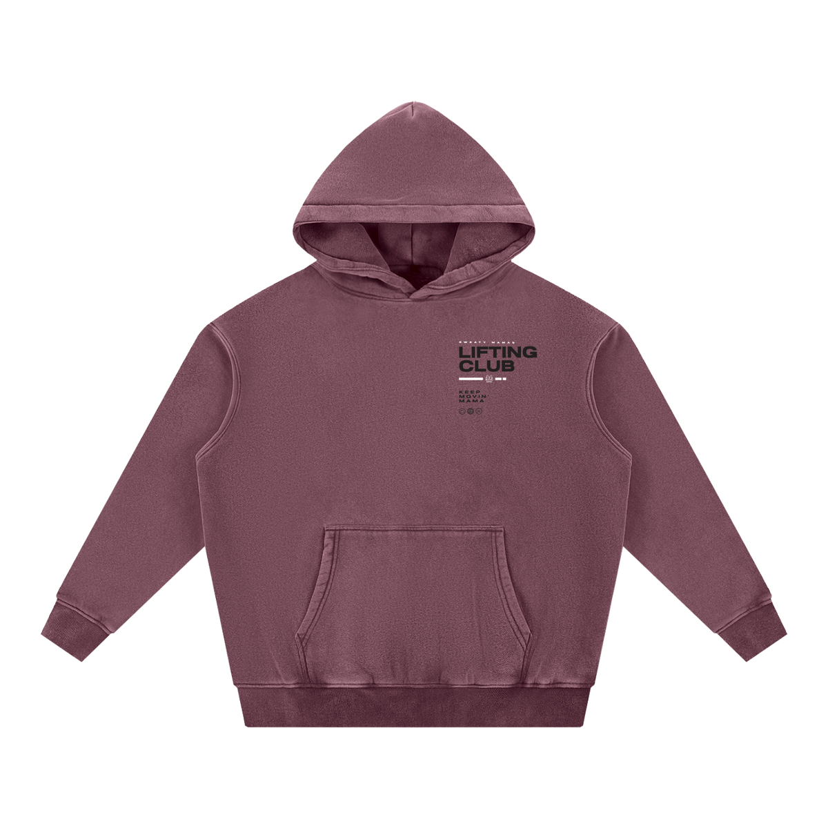 Snow Wash Fleece Oversize Hoodie