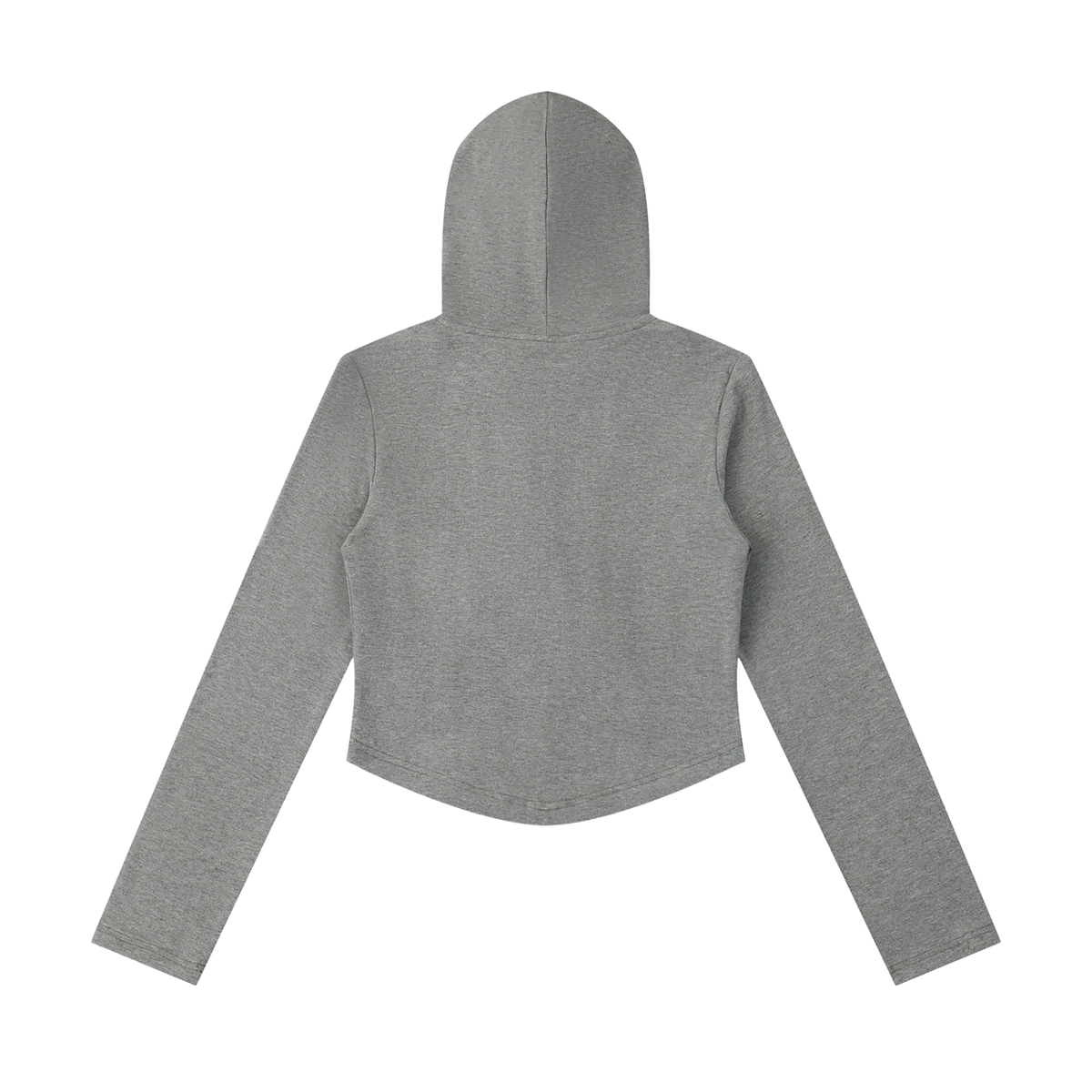 Fitted Slim Cropped Full Zip Hoodie