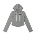 Fitted Slim Cropped Full Zip Hoodie