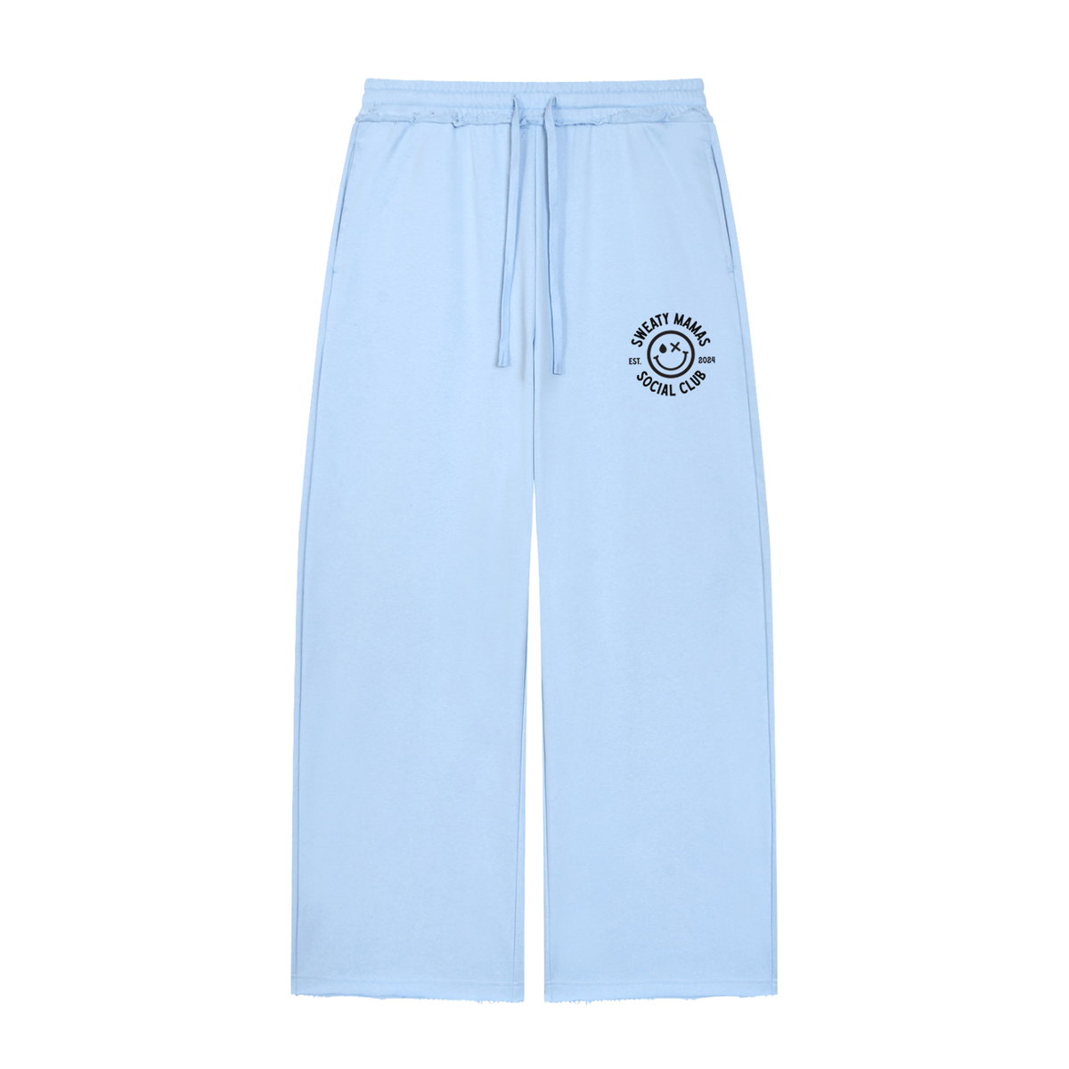 Women’s Wide Leg Raw Edge Sweatpants